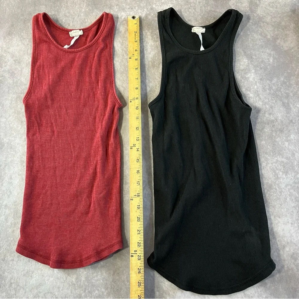 Intimately Free‎ People Womens Tops Shirts White Black Red Size M XS Lot Of 3